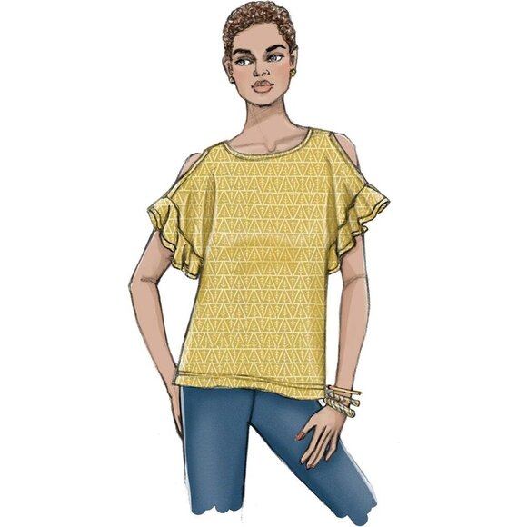 Butterick B6591 Sewing Pattern Misses Loose-Fitting Pullover Tops 16-26 - Picture 6 of 8